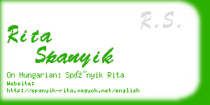 rita spanyik business card